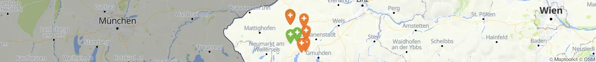 Map view for Pharmacies emergency services nearby Eberschwang (Ried, Oberösterreich)